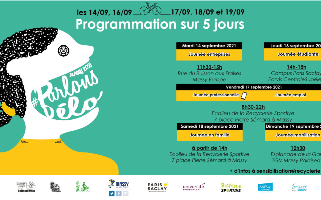 Forum Parlons Vélo Massy 2021, l’événement de la rentrée à l’écolieu de Massy Palaiseau